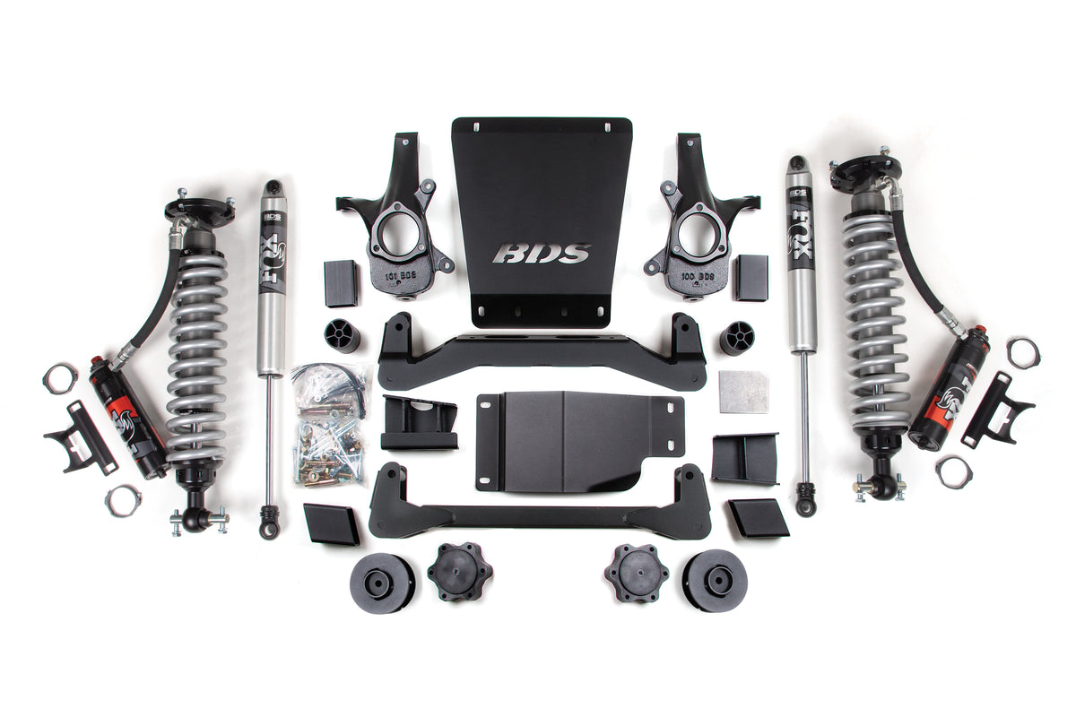 BDS 2007-2014 Fits GM SUV 4WD 4" Suspension Lift Kit, 2" Rear, Coil Spring Spacer - 2.5 Pes C/o Front - 2.0 Ifp Ps Rear 188PSS