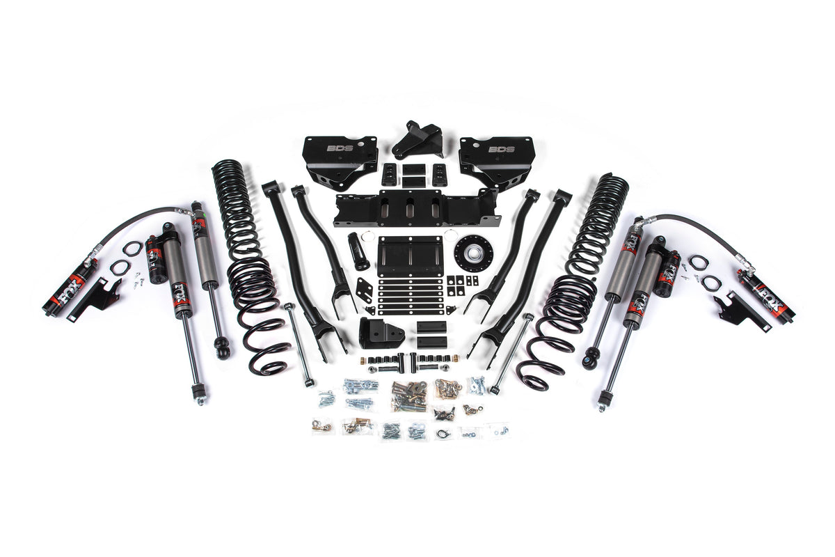 BDS 2025 Fits RAM 2500 4WD Diesel 4" 4-Link Suspension Lift Kit W/ Indexing Ring, 2.5" Rear Lift, Coil Spring FOX 2.5 Pes C/o, FOX 2.5 Ifp Ps Shocks 2138PPS