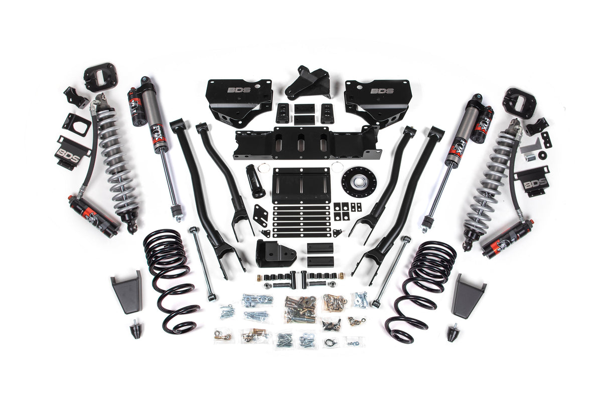 BDS 2025 Fits RAM 2500 4WD Diesel 6" 4-Link Suspension Lift Kit, 4.5" Rear Lift, Coil Spring FOX 2.5 Pes Shocks 2136FPE