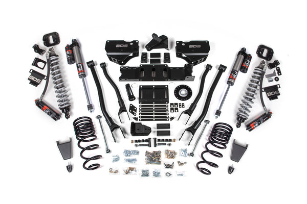 BDS 2025 Fits RAM 2500 4WD Diesel 6" 4-Link Suspension Lift Kit, 4.5" Rear Lift, Coil Spring FOX 2.5 Pes Shocks 2136FPE