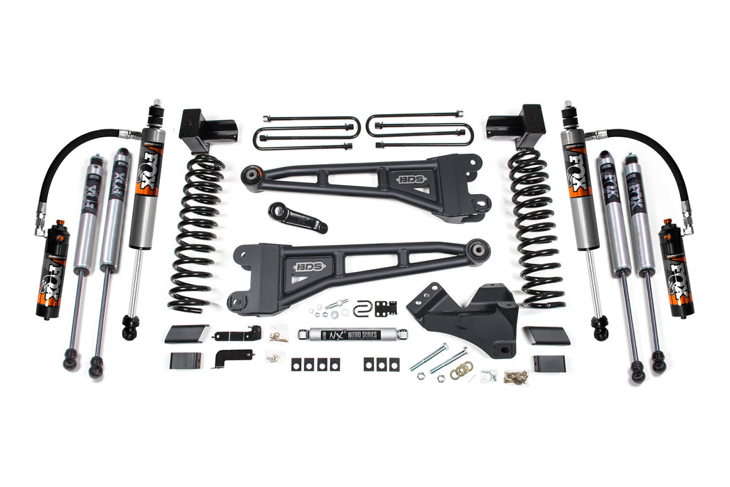 2023-2025 Ford F250/F350 4wd 5" Radius Arm Suspension Lift Kit, 3" Rear, Block, Gas - Fox 2.5 PES Shocks - w/o Overload Springs