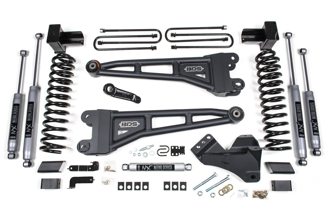 2023-2025 Ford F250/F350 4wd 5" Radius Arm Suspension Lift Kit, 3" Rear, Block, Diesel - NX2 shocks - w/o Overload Springs