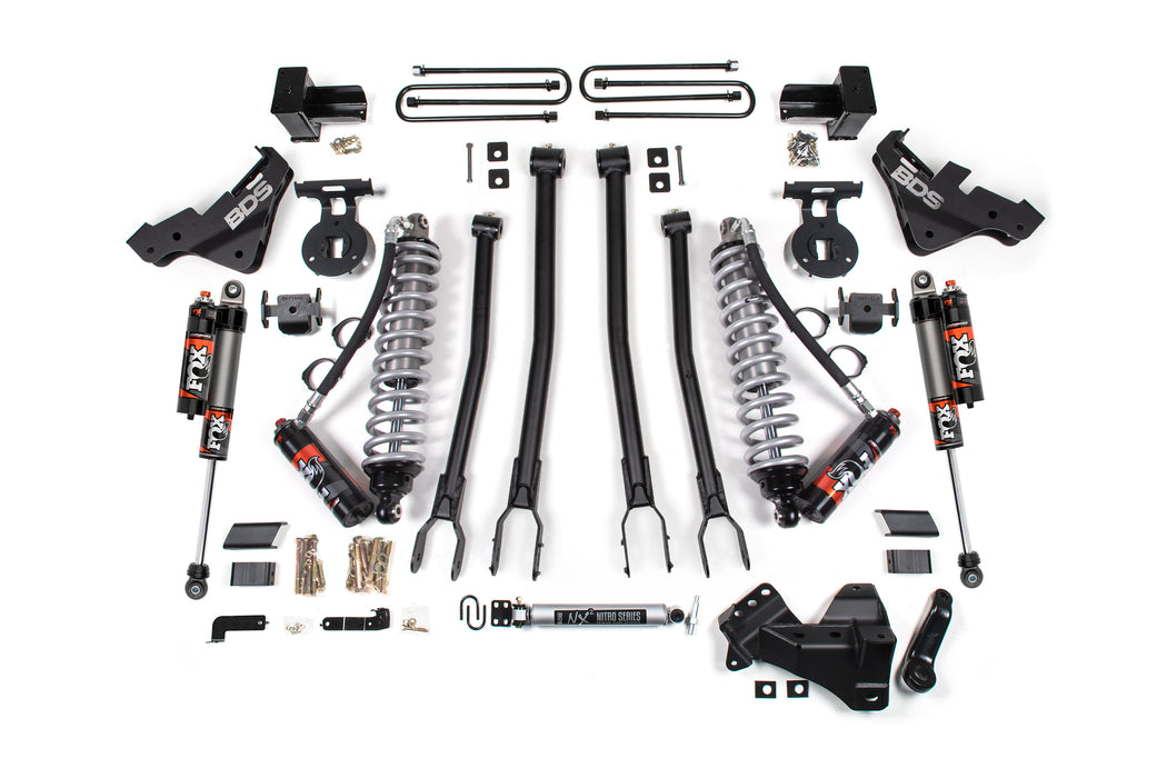 2023-2025 Ford F350 Super Duty 4wd 5" 4-Link Suspension Lift Kit, 2" Rear, Block, Diesel, DRW - Fox 2.5 PES C/O Front, Fox 2.5 PES Rear