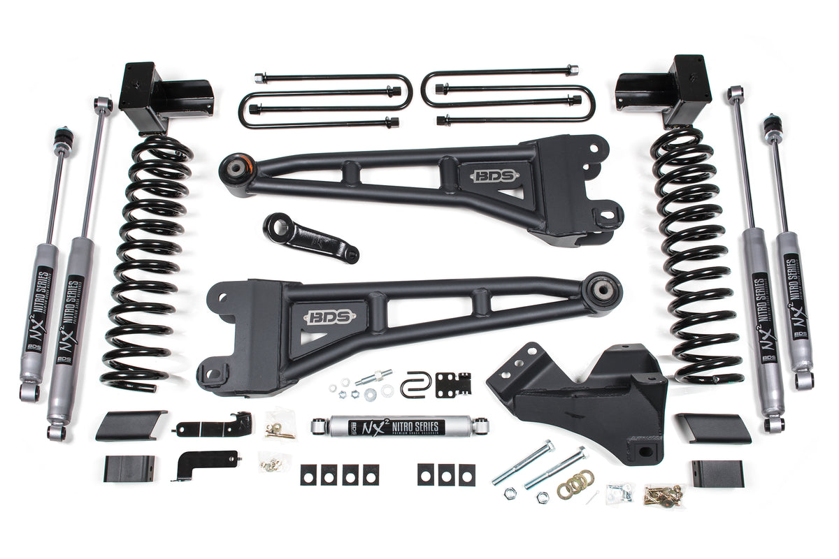 BDS 5 Inch Lift Kit W/ Radius Arm, Fits Ford F350 Super Duty DRW 23-26 4WD Gas 2262FPE