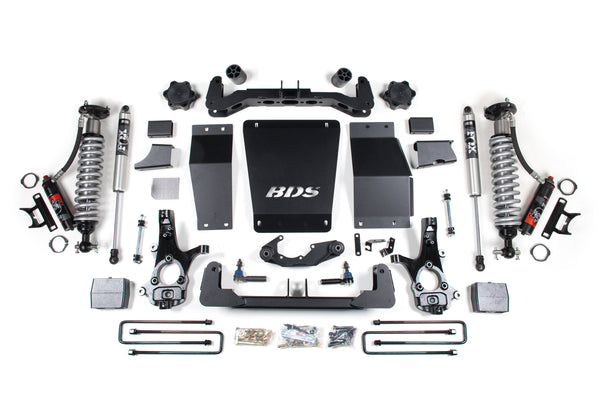 BDS 2014-2018 Fits GM 1500 4WD 6" Suspension Lift Kit, Alum/stamped, 5.5" Rear, Leaf Spring - 2.5 Pes C/o Front - 2.0 Ifp Ps Rear 718PSS