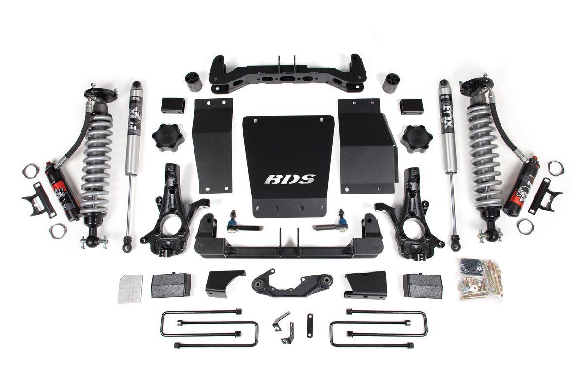 BDS 2014-2018 Fits GM 1500 4WD 4" Suspension Lift Kit, Cast Steel, 5.5" Rear, Leaf Spring - 2.5 Pes C/o Front - 2.0 Ifp Ps Rear 715PSS