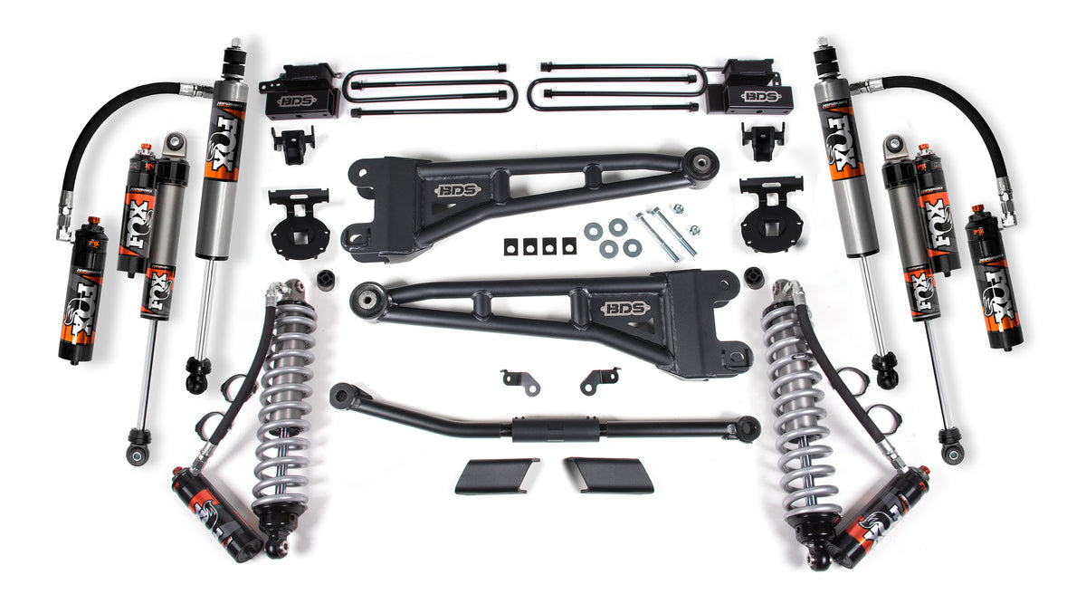 BDS 2.5 Inch Lift Kit W/ Radius Arm 2.5 Performance Elite Coil-over Conversion, Fits Ford F450 Super Duty 23-25 4WD 1307FPE