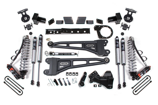 BDS 6 Inch Lift Kit W/ Radius Arm 2.5 Performance Elite Coil-over Conversion, Fits Ford F250/F350 Super Duty 17-19 4WD Diesel 1580FPE
