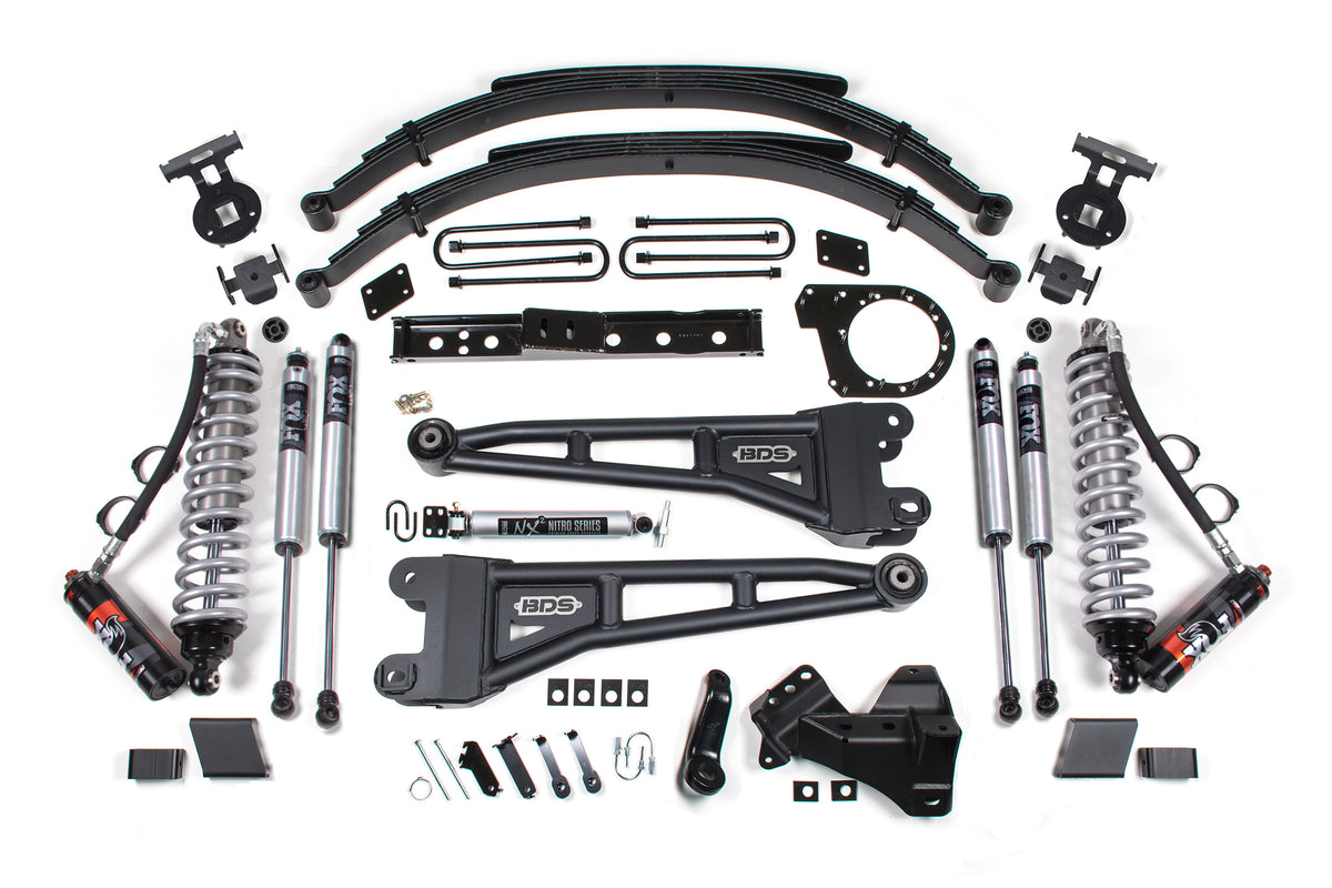 BDS 7 Inch Lift Kit W/ Radius Arm 2.5 Performance Elite Coil-over Conversion, Fits Ford F250/F350 Super Duty 20-22 4WD Diesel 1562FPE