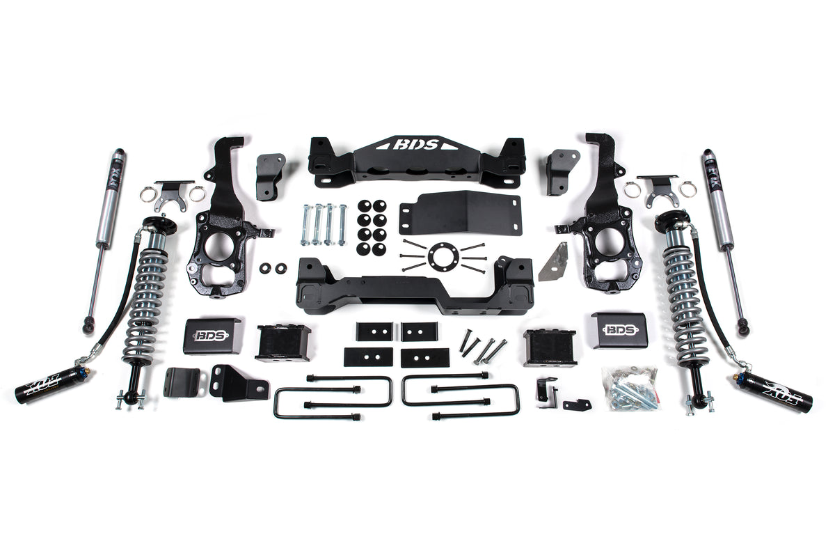 BDS 6 Inch Lift Kit FOX 2.5 Coil-over Fits Ford F150 21-23 4WD 1900FDSC