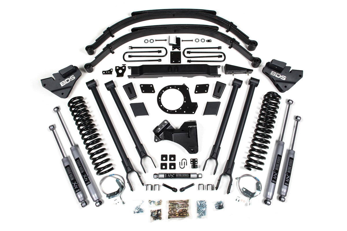 BDS 9 Inch Lift Kit W/ 4-Link, Fits Ford F250/F350 Super Duty 20-22 4WD Diesel 1959H