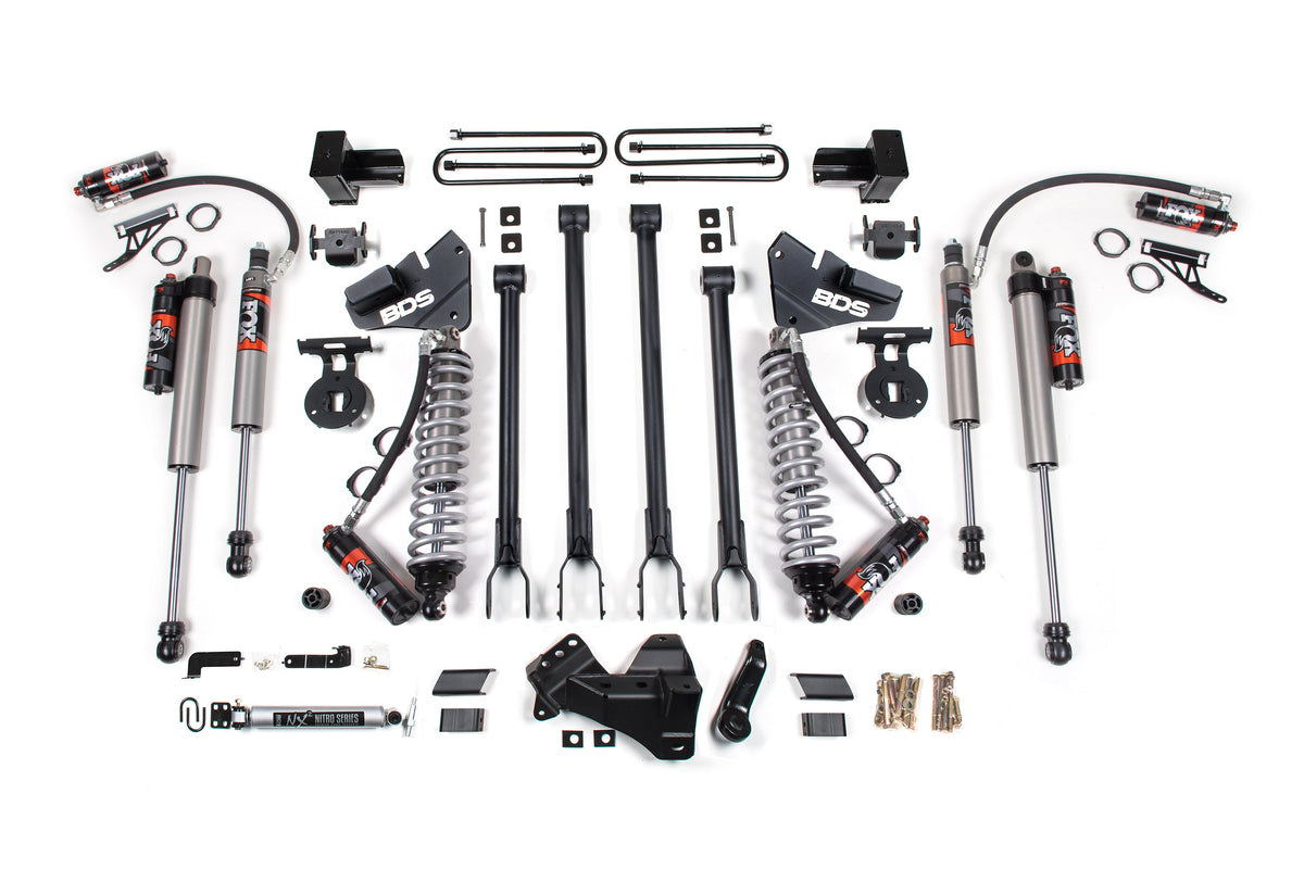 BDS 5 Inch Lift Kit W/ 4-Link 2.5 Performance Elite Coil-over Conversion, Fits Ford F250/F350 Super Duty 20-22 4WD Diesel 1972FPE