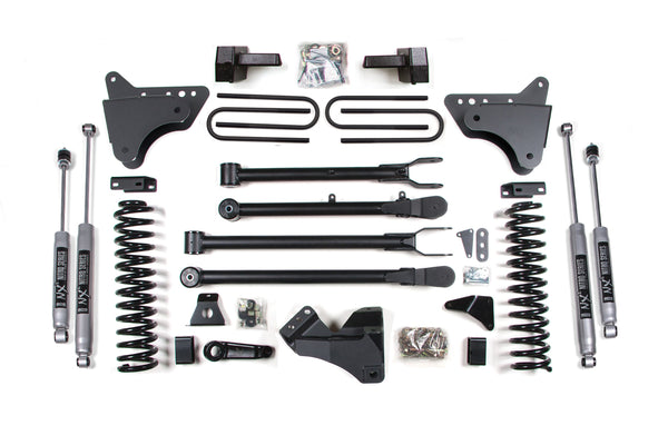 BDS 6 Inch Lift Kit W/ 4-Link, Fits Ford F250/F350 Super Duty 08-10 4WD Diesel 561H