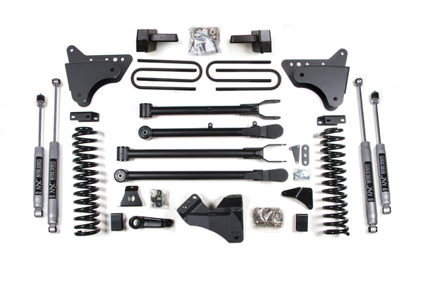 BDS 4 Inch Lift Kit W/ 4-Link, Fits Ford F250/F350 Super Duty 08-10 4WD Diesel 555H