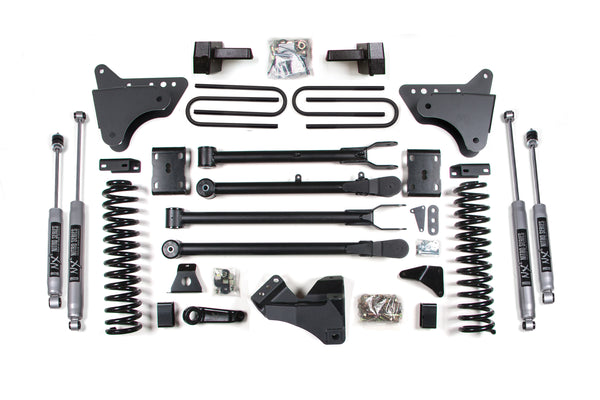 BDS 4 Inch Lift Kit W/ 4-Link, Fits Ford F250/F350 Super Duty 11-16 4WD Gas 580H