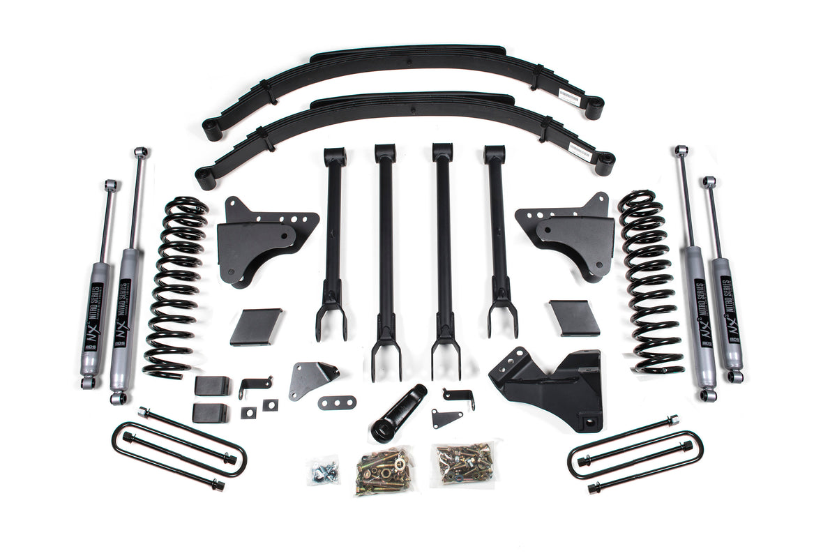 BDS 6 Inch Lift Kit W/ 4-Link, Fits Ford F250/F350 Super Duty 11-16 4WD Gas 586H