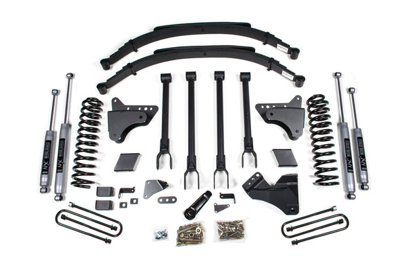 BDS 6 Inch Lift Kit W/ 4-Link, Fits Ford F250/F350 Super Duty 11-16 4WD Gas 586H
