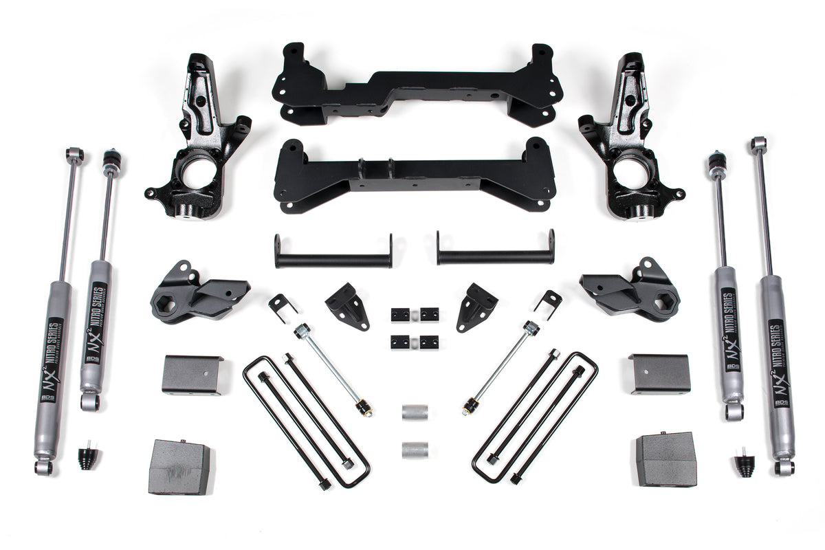 BDS 7 Inch Lift Kit, Fits Chevy Silverado Or GMC Sierra 2500HD 01-10 2WD 150H