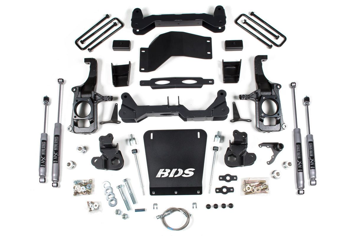 BDS 2011-2019 Fits GM 2500HD/3500HD 4wd/2wd 4.5" Suspension Lift Kit, 3" Rear Lift W/o Top Overload, Block FOX 2.5 Pes Shocks 1819FPE