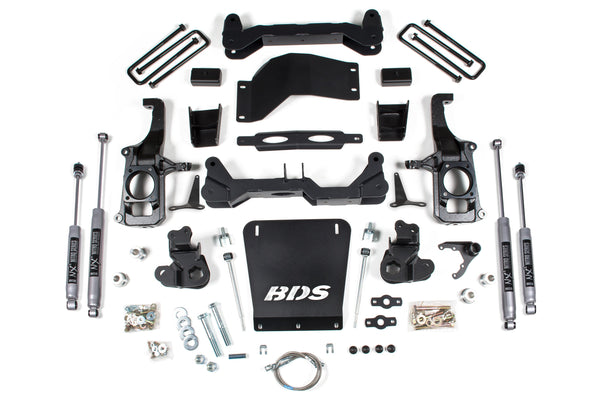 BDS 2011-2019 Fits GM 2500HD/3500HD 4wd/2wd 4.5" Suspension Lift Kit, 3" Rear Lift W/o Top Overload, Block FOX 2.5 Pes Shocks 1819FPE