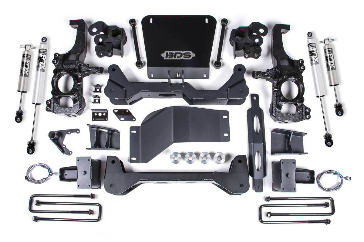 BDS 2020-2025 Fits Chevrolet Silverado/gmc Sierra 2500HD/3500HD 4wd, 6.5" Suspension Lift System, 6" Rear Lift, Block, W/ Overload - FOX 2.5 Ps Hto Shocks Front/rear 756FPP