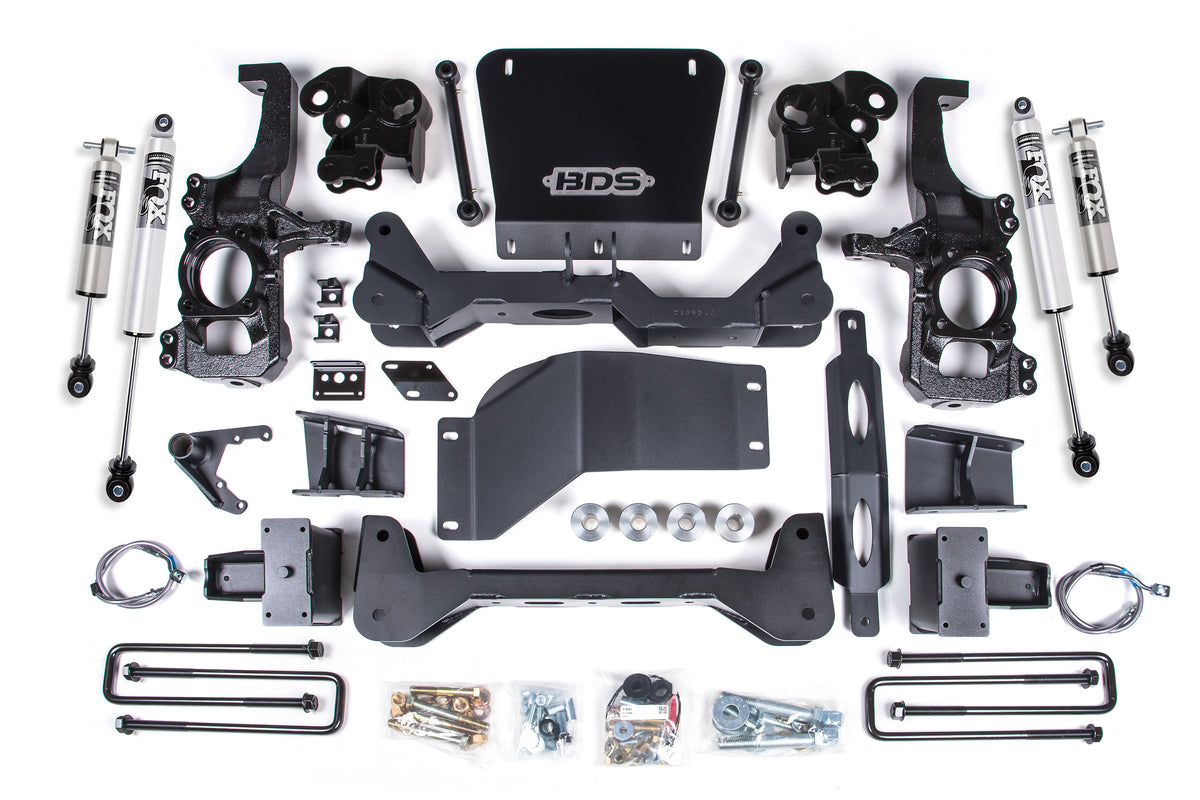 BDS 2020-2025 Fits Chevrolet Silverado/gmc Sierra 2500HD/3500HD 4wd, 5" Ntbd Suspension Lift System, W/ Overloads, 4.5" Rear Lift, Block, W/ Overload - FOX 2.5 Ps Hto Shocks Front/rear 767FPP