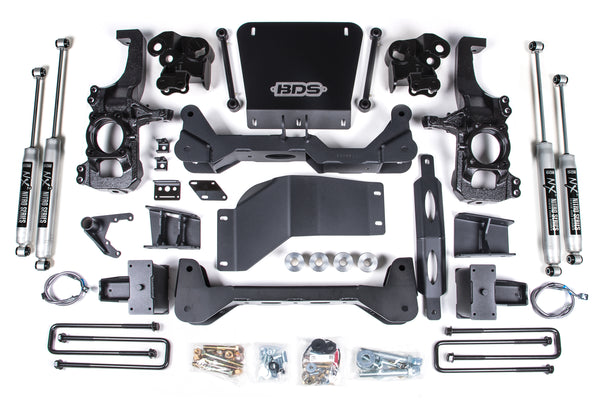 BDS 2020-2025 Fits Chevrolet Silverado/gmc Sierra 2500HD/3500HD 4wd, 5" Ntbd Suspension Lift System W/ Overloads, 4.5" Rear Lift, Block, W/ Overload - NX2 Nitro Shocks Front/rear 767H