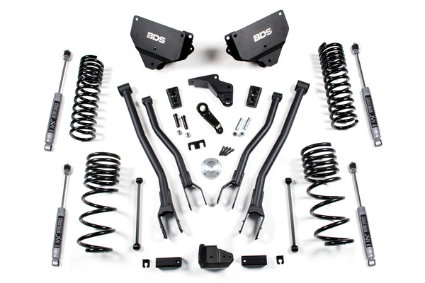 BDS 4 Inch Lift Kit W/ 4-Link Fits RAM 2500 14-18 4WD Gas 1611FPE