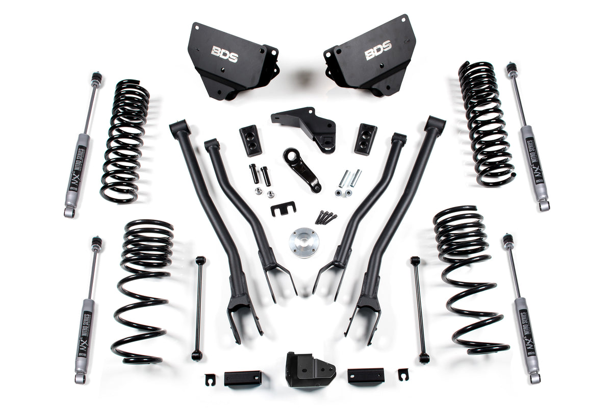 BDS 4 Inch Lift Kit W/ 4-Link Fits RAM 2500 14-18 4WD Gas 1611H