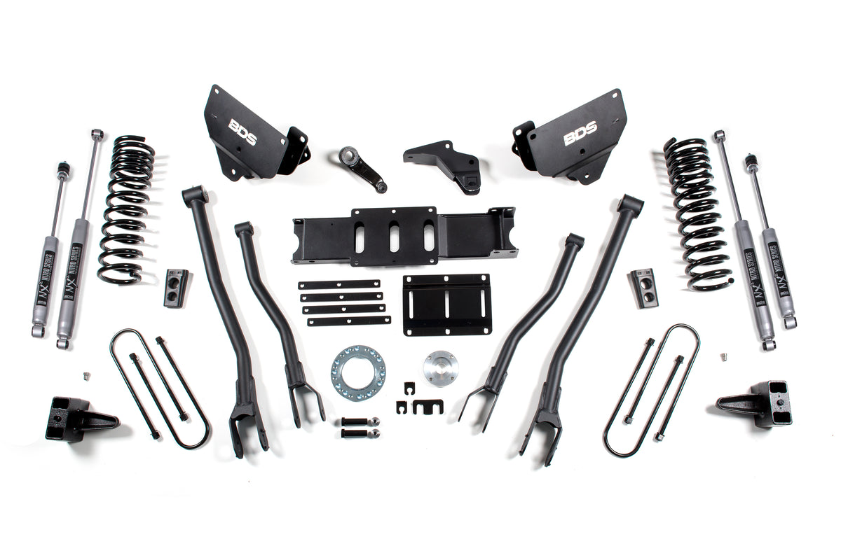 BDS 6 Inch Lift Kit W/ 4-Link Fits RAM 3500 13-18 4WD Diesel 1783H