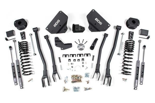BDS 4 Inch Lift Kit W/ 4-Link Fits RAM 2500 W/ Rear Air Ride 14-18 4WD Gas 1634H