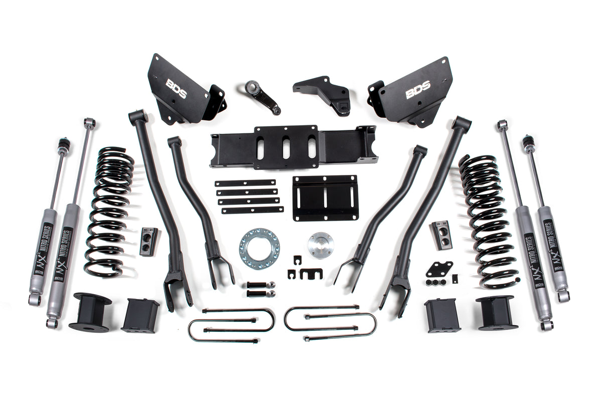 BDS 6 Inch Lift Kit W/ 4-Link Fits RAM 3500 W/ Rear Air Ride 13-18 4WD Diesel 1650H