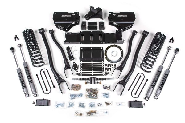 BDS 4 Inch Lift Kit W/ 4-Link Fits RAM 3500 19-24 4WD Diesel 1669FS
