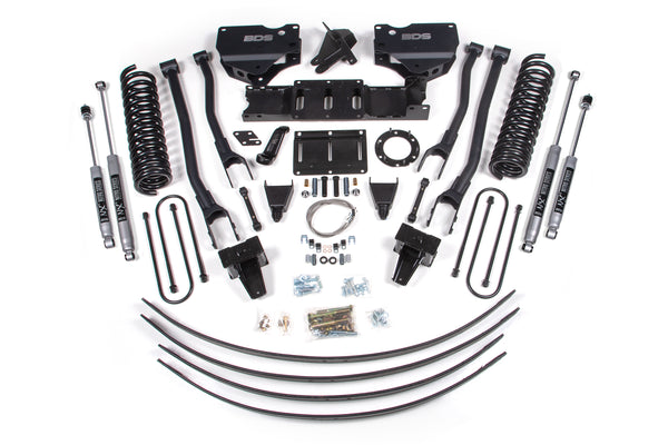 BDS 2019-2024 Fits RAM 3500 8" 4-Link Diesel - Aal W/ 5" Block W/ Overload - 6 Bolt T-case - FOX 1729FS