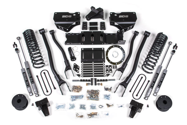 BDS 5.5 Inch Lift Kit W/ 4-Link Fits RAM 3500 W/ Rear Air Ride 19-24 4WD Gas 1734FS