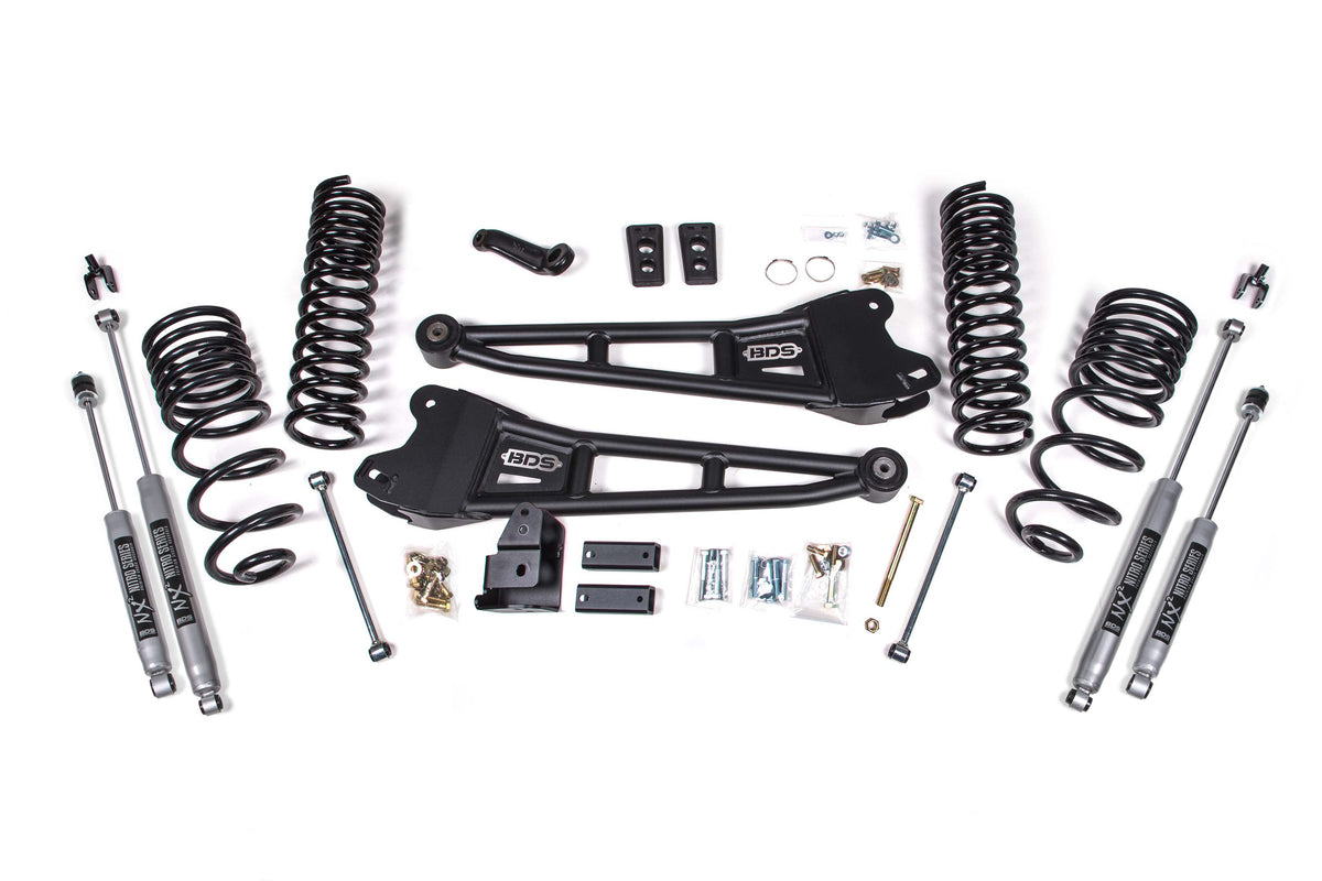 BDS 4 Inch Lift Kit W/ Radius Arm Fits RAM 2500 14-18 4WD Diesel 1762FPE