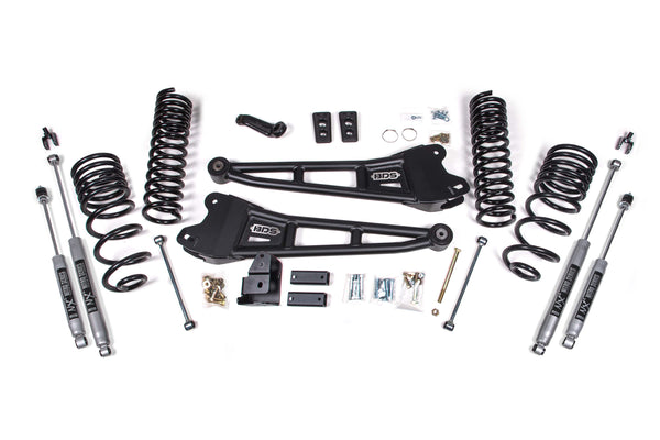 BDS 4 Inch Lift Kit W/ Radius Arm Fits RAM 2500 14-18 4WD Gas 1763H