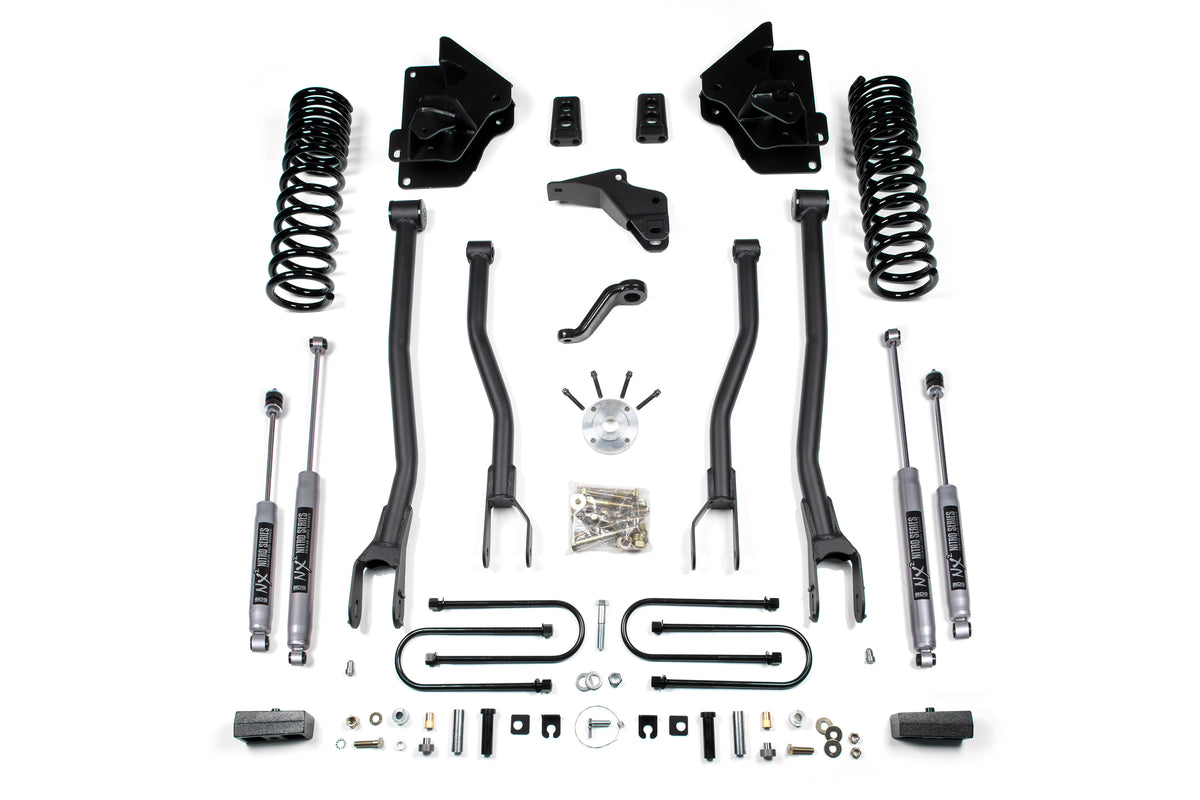 BDS 4 Inch Lift Kit W/ 4-Link Fits RAM 3500 13-18 4WD Diesel 1776FPE