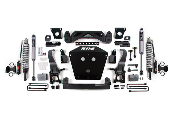 BDS 2016-2021 Toyota Tundra 7in Suspension System, 4" Rear Block - Fox 2.5 Pes C/o, Fox 2.0 Ps Shocks 818FPS