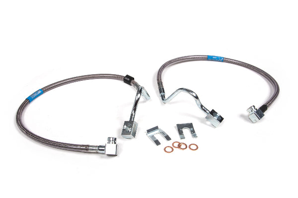 BDS Front Brake Line Set Stainless Steel, Fits 6-8 Inch Lift Ford F150 04-08 4WD 103002