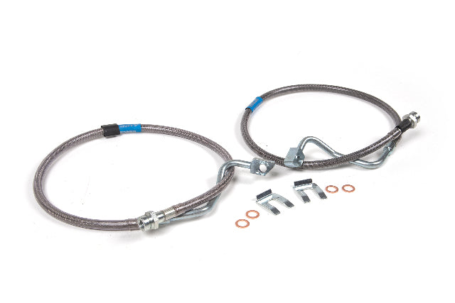 BDS Front Brake Line Set Stainless Steel, Fits 6-8 Inch Lift Fits Ford F250/F350 Super Duty 08-10 4WD 103801