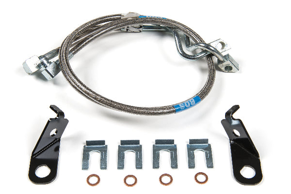 BDS Front Brake Line Set Stainless Steel, Fits 4-8 Inch Lift Fits Ford F250/F350 Super Duty 11-15 4WD 103802