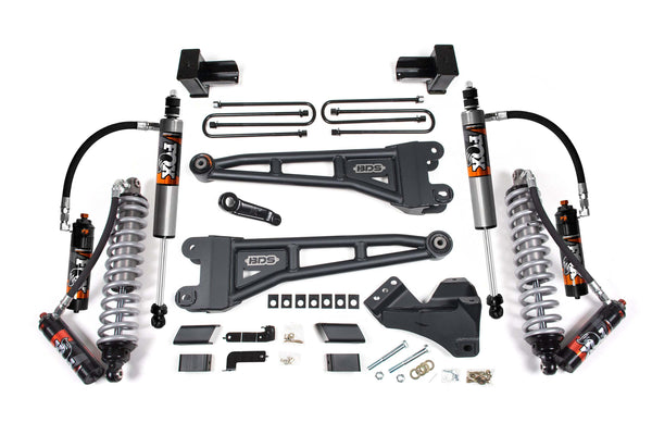 BDS 4 Inch Lift Kit W/ Radius Arms Fox 2.5 Coilover Conversion - Performance Elite Ford F450 Super Duty 23-25 4WD 1226PES
