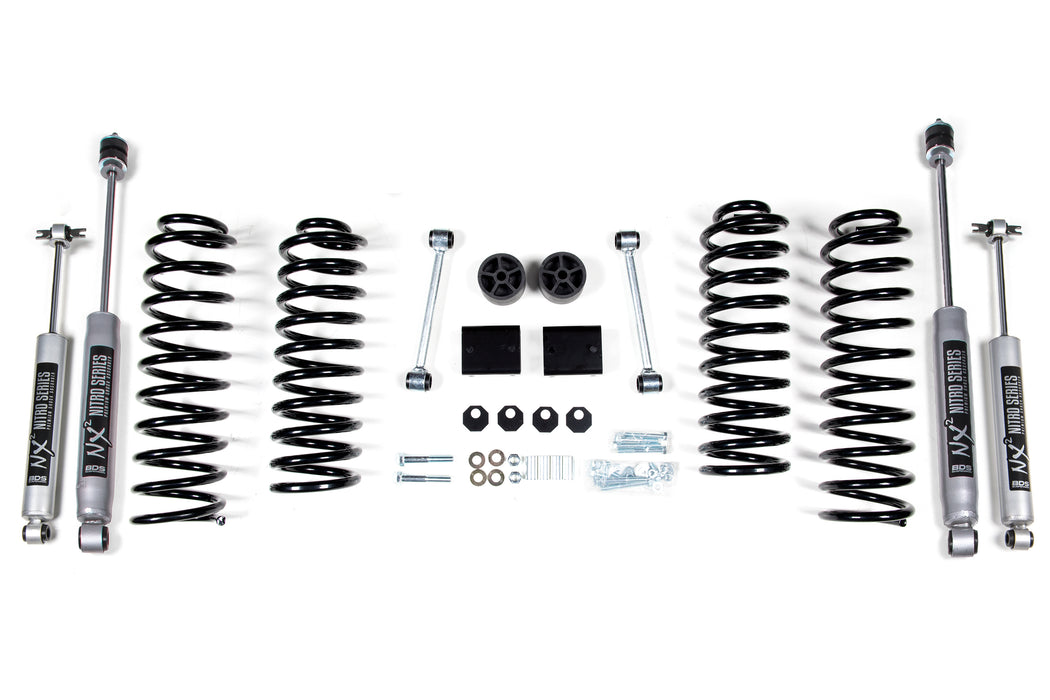 BDS BDS1402H 2 Inch Lift Kit Coil Spring compatible with Jeep Wrangler JK (07-11) 4-Door