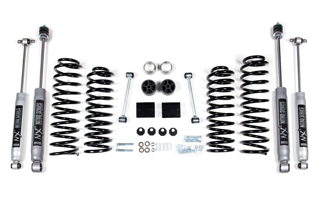 BDS BDS1430H 2 Inch Lift Kit Coil Spring compatible with Jeep Wrangler JK (12-18) 4-Door