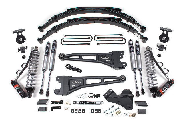 BDS 4 Inch Lift Kit W/ Radius Arm 2.5 Performance Elite Coil-over Conversion, Fits Ford F250/F350 Super Duty 17-19 4WD Diesel 1557FPE