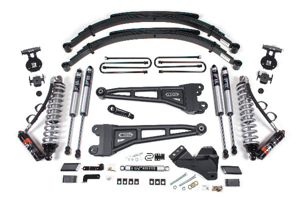 BDS 4 Inch Lift Kit W/ Radius Arm 2.5 Performance Elite Coil-over Conversion, Fits Ford F250/F350 Super Duty 17-19 4WD Diesel 1557FPE