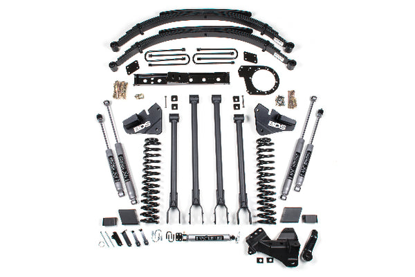 BDS 6 Inch Lift Kit 4-Link Conversion, Fits Ford F250/F350 Super Duty 17-19 4WD Diesel 1529H