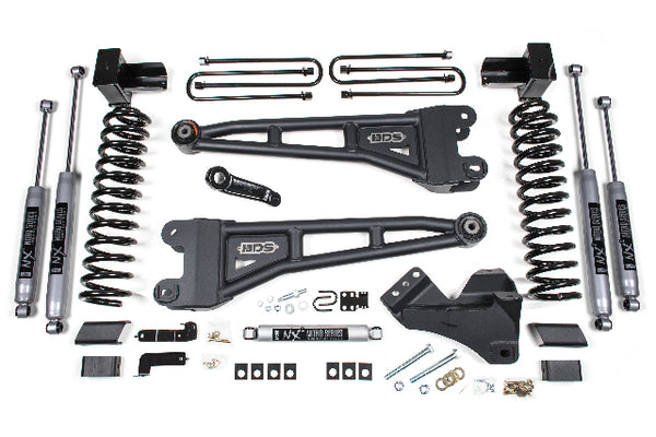 BDS 4 Inch Lift Kit W/ Radius Arm, Fits Ford F350 Super Duty DRW 20-22 4WD Gas 1564H