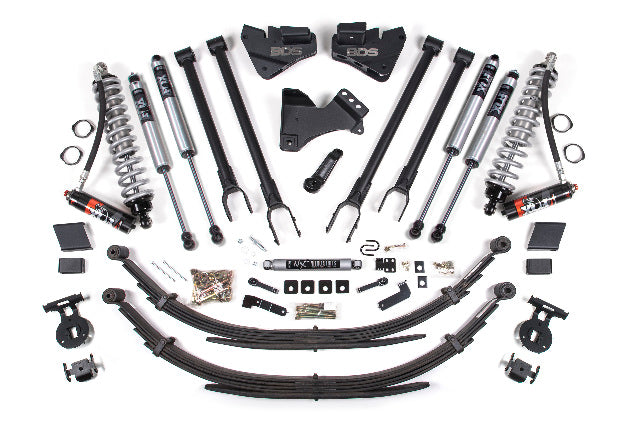 BDS 4 Inch Lift Kit w/ 4-Link 2.5 Performance Elite Coil-Over Conversion Fits Ford F250/F350 Super Duty (17-19) 4WD Diesel